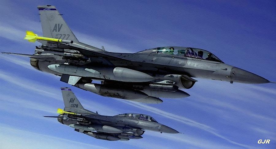 Aviation Art Catus 2 No. 2 - Fighter Jets On Assignment L A S Digital Art