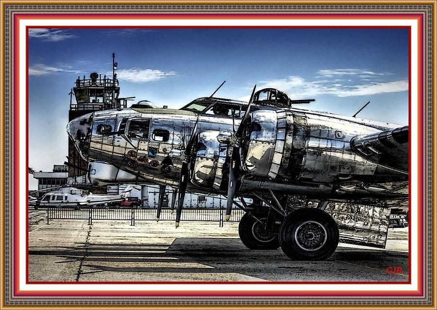 Aviation Art Catus 2 No.1 - Old War Plane L A S - With Printed Frame. Digital Art