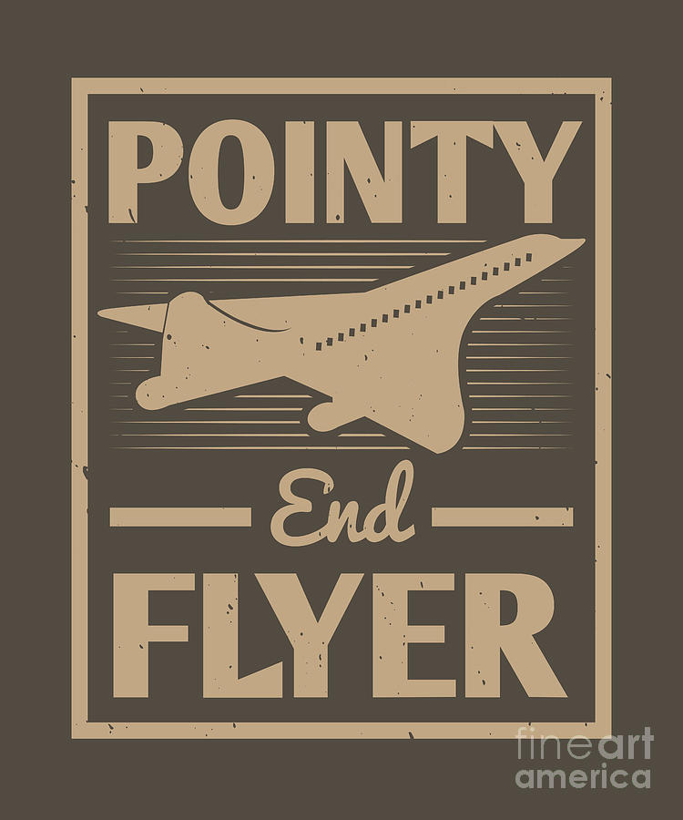 Aviation Digital Art - Aviation Gift Pointy End Flyer by Jeff Creation