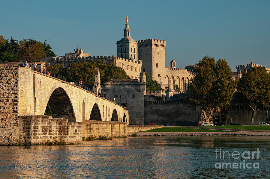 Avignon Bridge - Palace - Cathedral Photograph by Bob Phillips