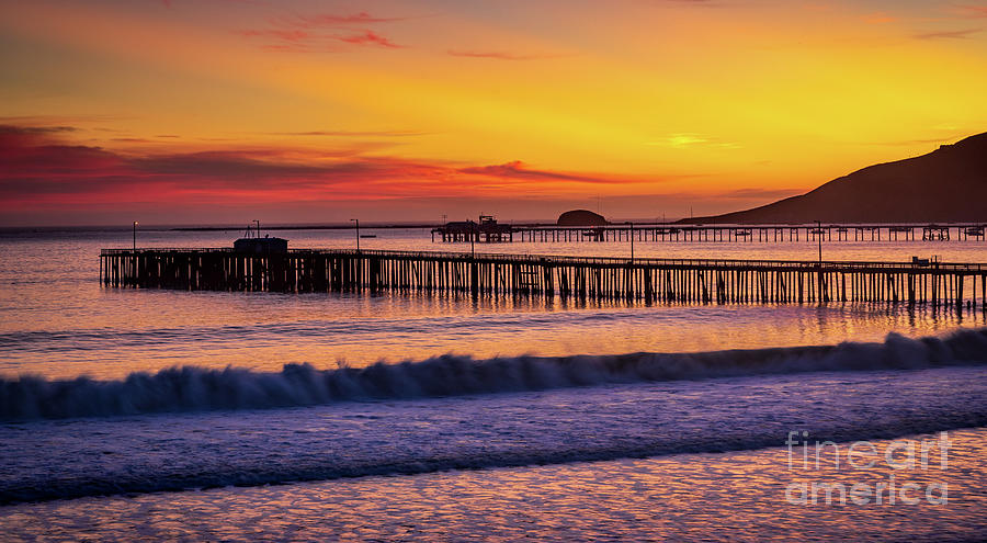 Avila Beach Pier At Sunset Photograph by Mimi Ditchie