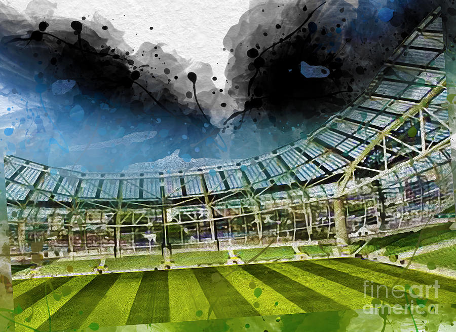 Aviva Stadium Dublin Football Stadium Inside View color Ireland Euro ...