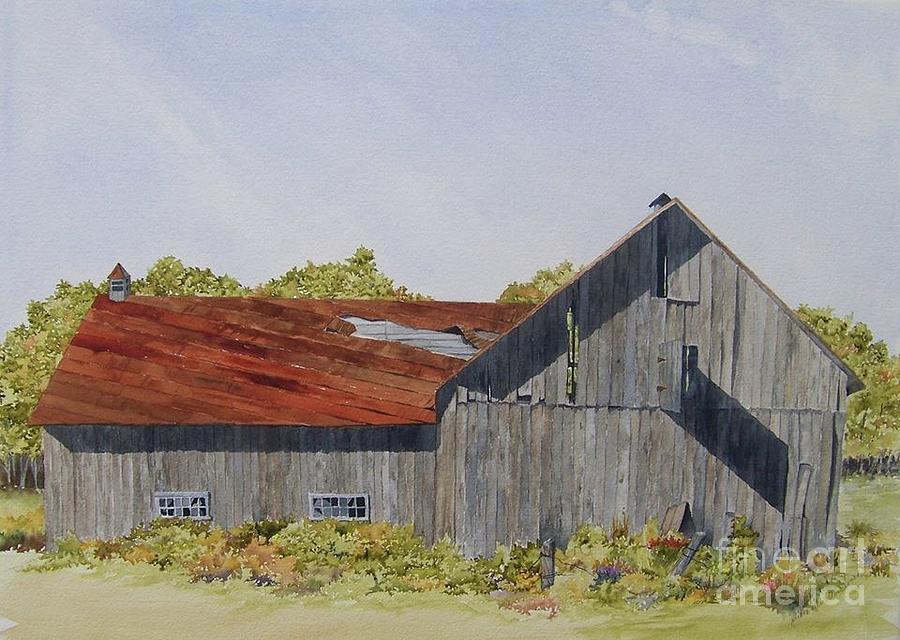 Avoca Barn Painting by Jackie Mueller-Jones