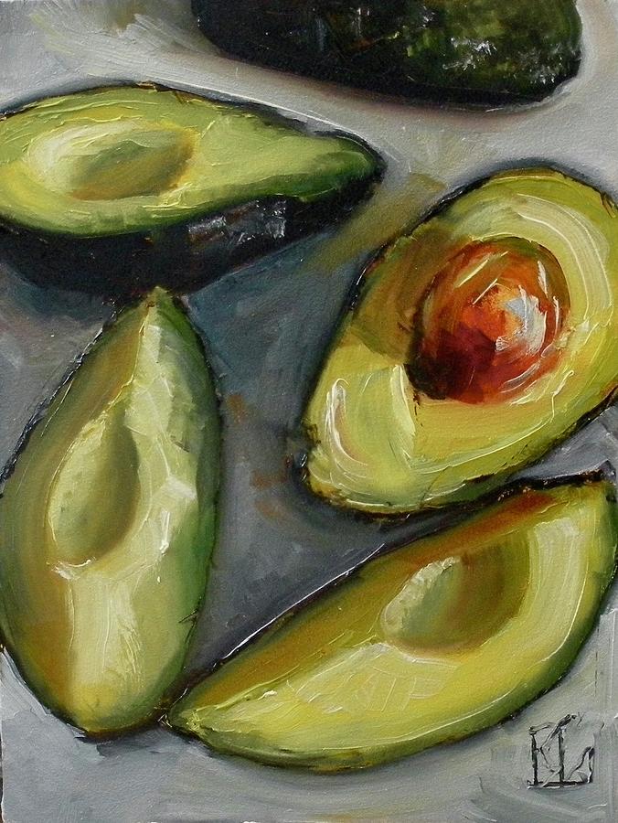 Avocados Painting by Lee Stockwell
