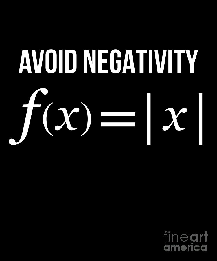 Avoid Negativity Math Equation Funny Math Teacher Design Drawing by Noirty  Designs - Fine Art America