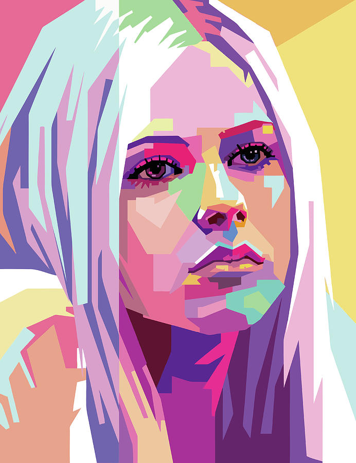 Avril Lavigne Wpap Pop Art Digital Art