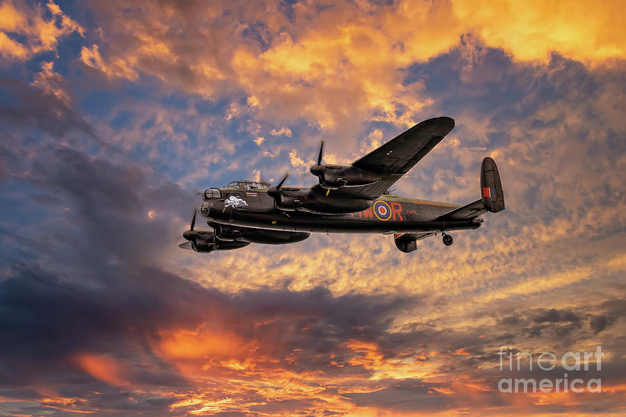 Sunset Photograph - Avro Lancaster Bomber  by Adrian Evans