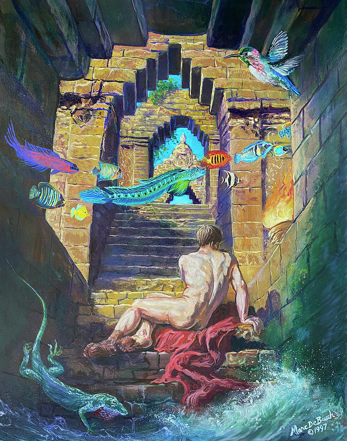 Awakening at Borobudor Painting by Marc DeBauch