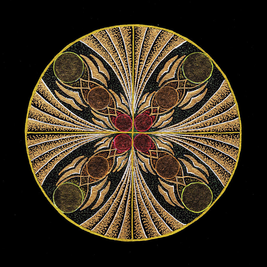 Geometric Mandala Painting - Awakening - fine art prints #2 by Keiko Katsuta