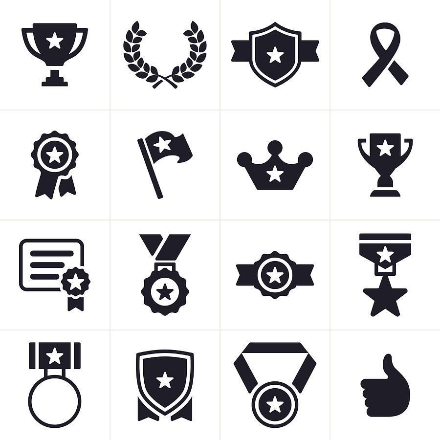 Awards Icons Drawing by Filo