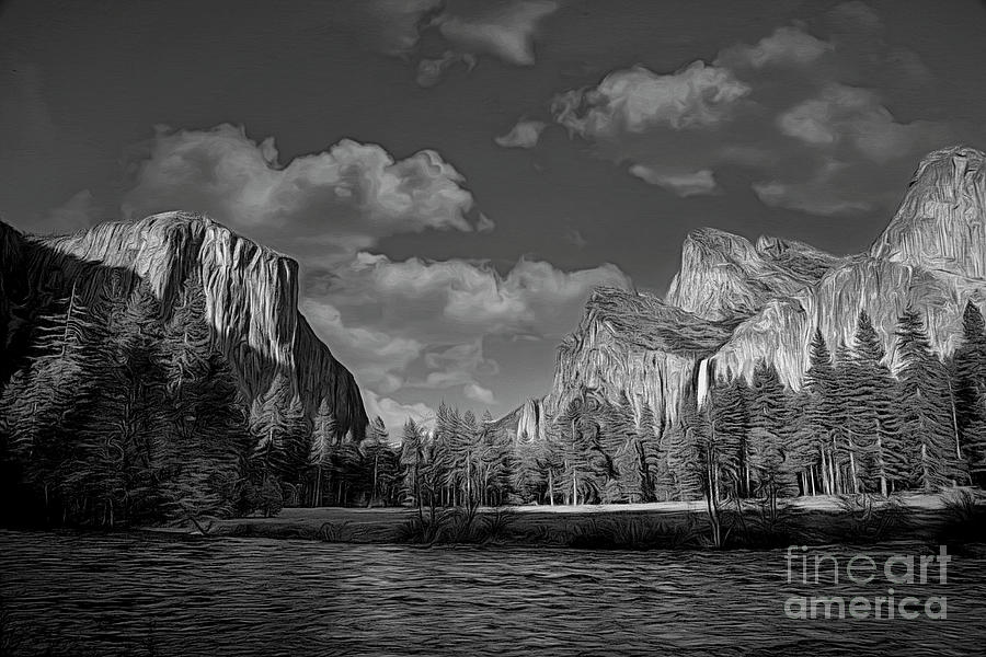 Awesome Black White Yosemite National Park  Photograph by Chuck Kuhn