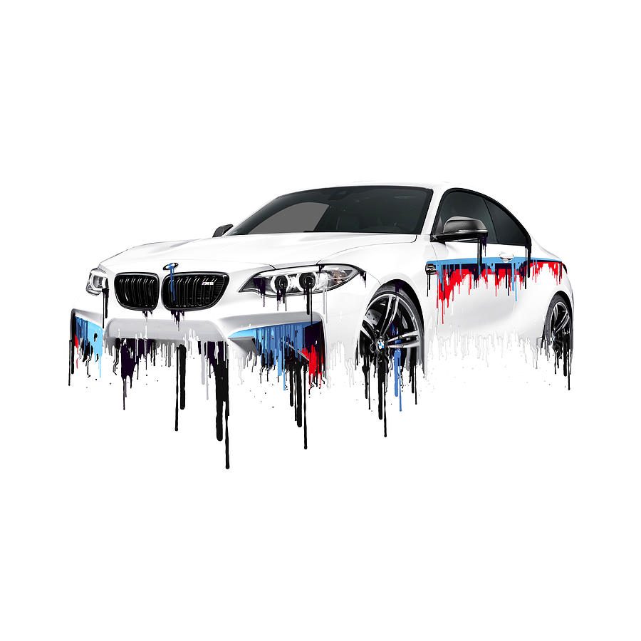 Wallpaper Digital Art - Awesome BMW M2 Liquid Metal Art by Forty and Deuce