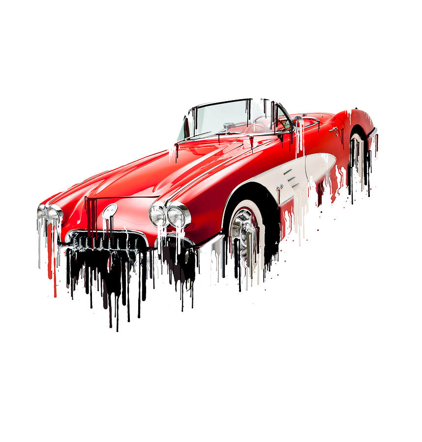 Corvette Chevy Chevrolet Car Auto 3D Layered Metal Wall Art Made In USA 