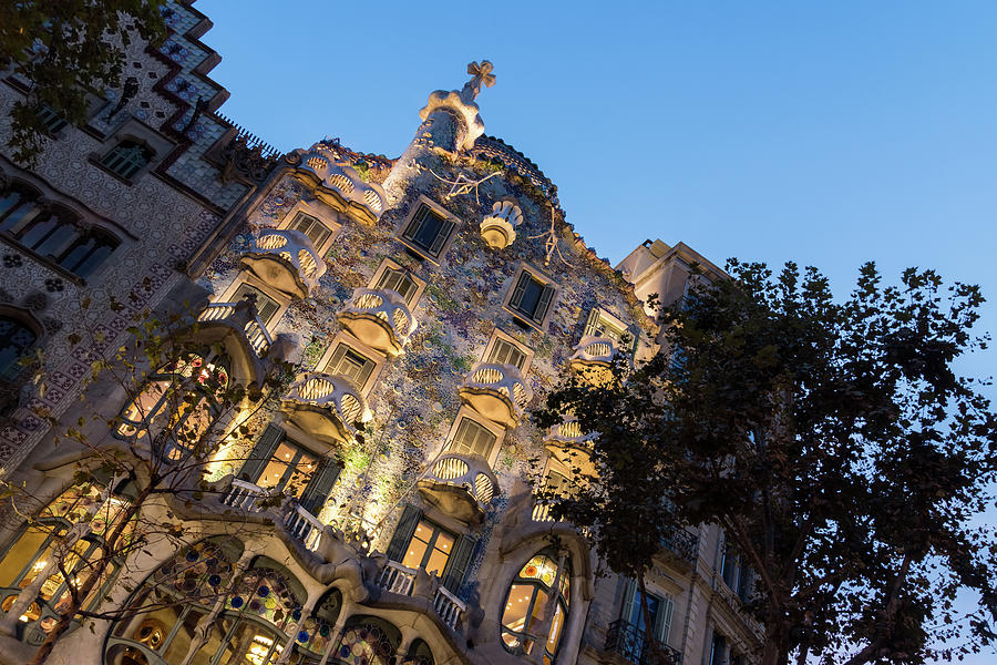 Awesome Facade - Antoni Gaudis Casa Batllo in Barcelona Photograph by Georgia Mizuleva