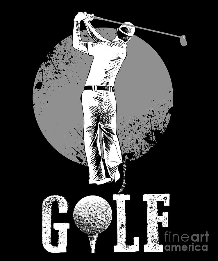 Golf Digital Art - Awesome Golf Player Sports Golf Club Gift by Thomas Larch