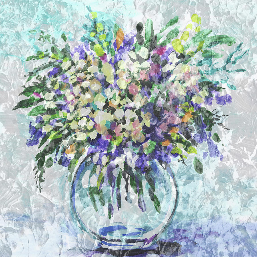 Awesome Impressionistic Flowers For Interior Decor VII Painting by ...