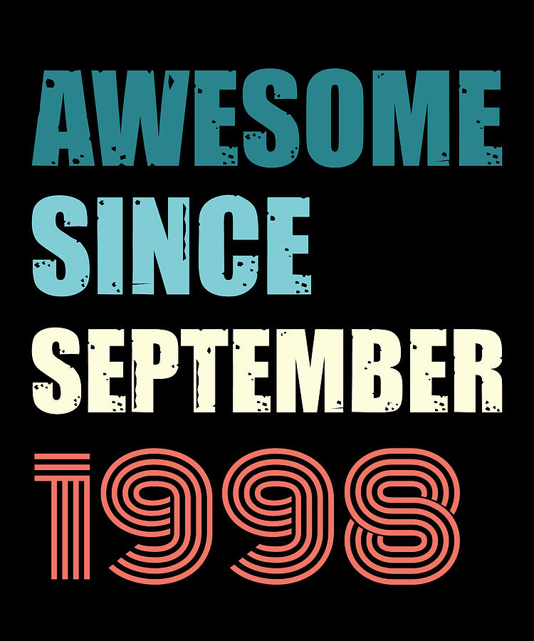 Cool Digital Art - Awesome Since September 1998 Retro Design by Adi