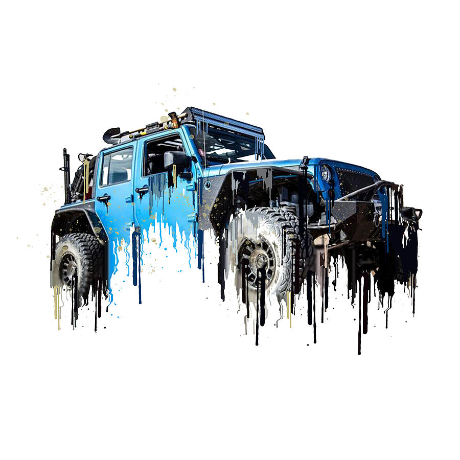 Awesome Wrangler Jeep Liquid Metal Art Digital Art by Forty and Deuce -  Pixels