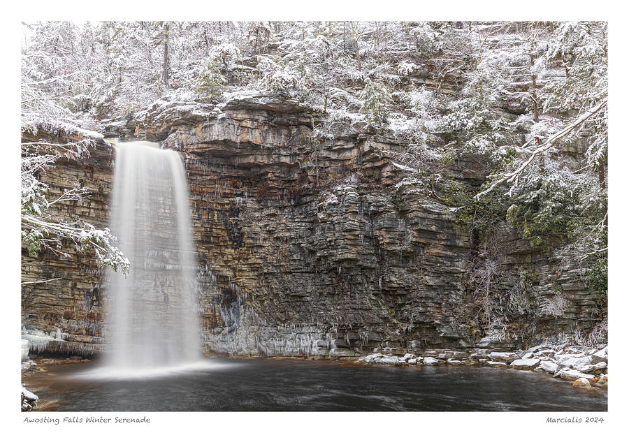 Awosting Falls Winter Serenade The Signature Series Photograph by Angelo Marcialis