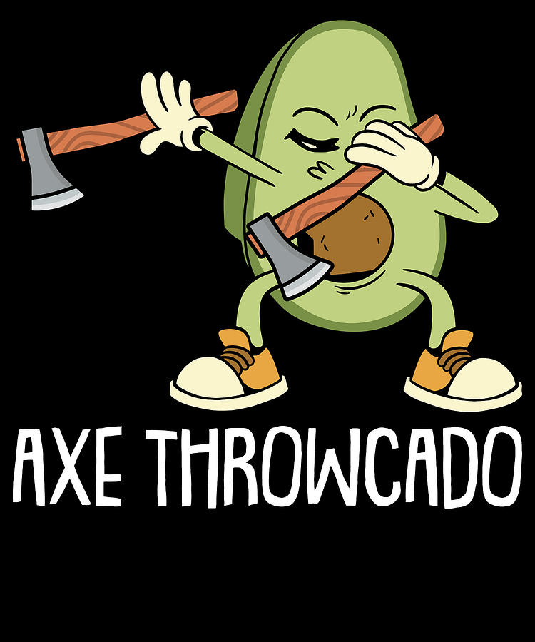 Axe Thrower Avocado Lumberjack - Woodsman Axe Throwing Digital Art by ...