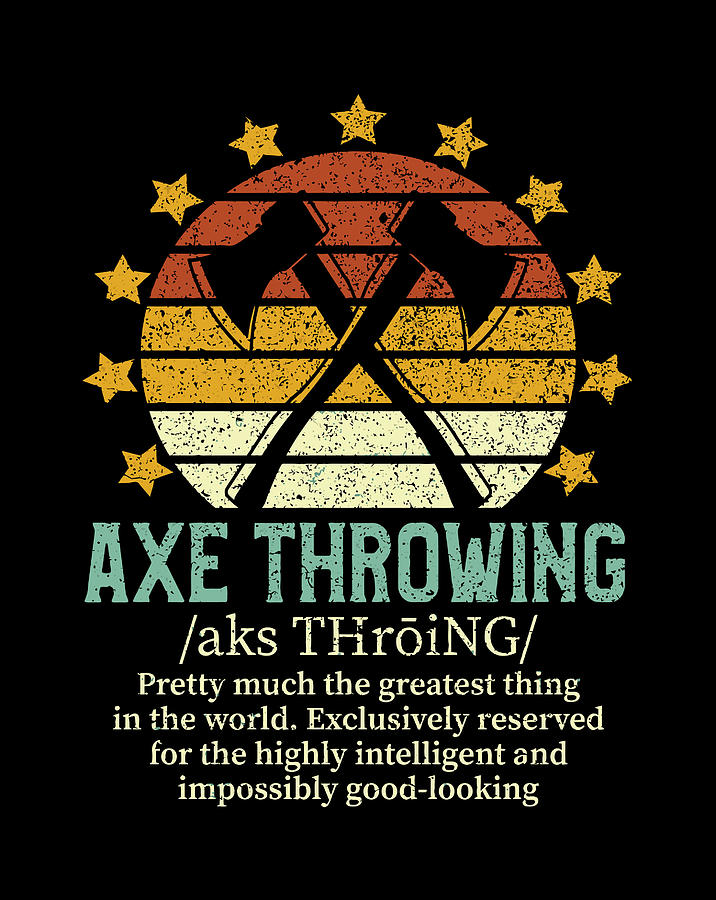 Axe Throwing Funny Fake Definition Hatchet Ax Thrower Gift Digital Art