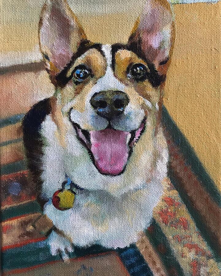 Axel the Corgi Painting by Eileen Petre Axel the Corgi Painting by Eileen Petre