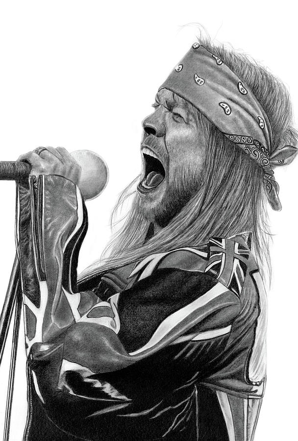 Axl Rose Drawing By Paul Stowe Pixels 7192