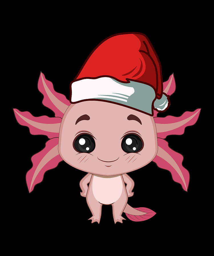 Axolotl Christmas Digital Art by Metallove Fine Art America