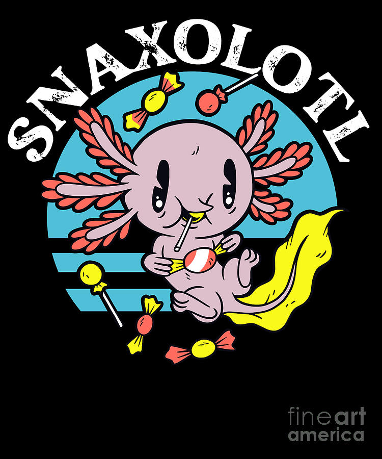 Axolotl Snaxolotl Digital Art by Tobias Chehade - Fine Art America