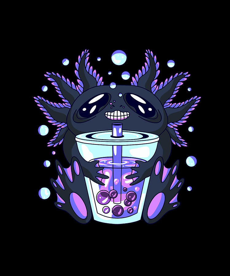  Big Axolotl Bubbletea Premium T-Shirt : Clothing