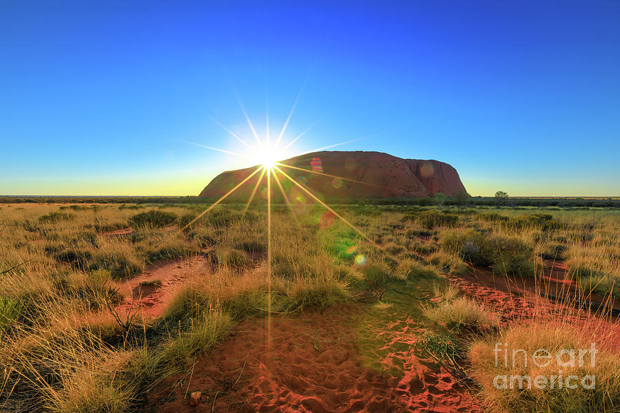 Ayers Rock at sunrise Photograph by Benny Marty