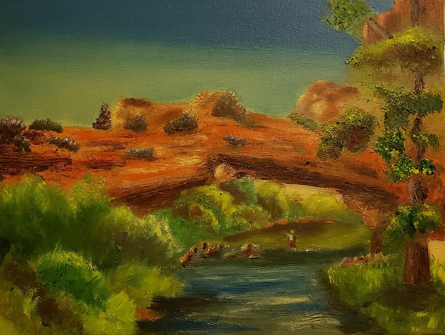 Ayres Natural Bridge Painting by Joseph Eisenhart