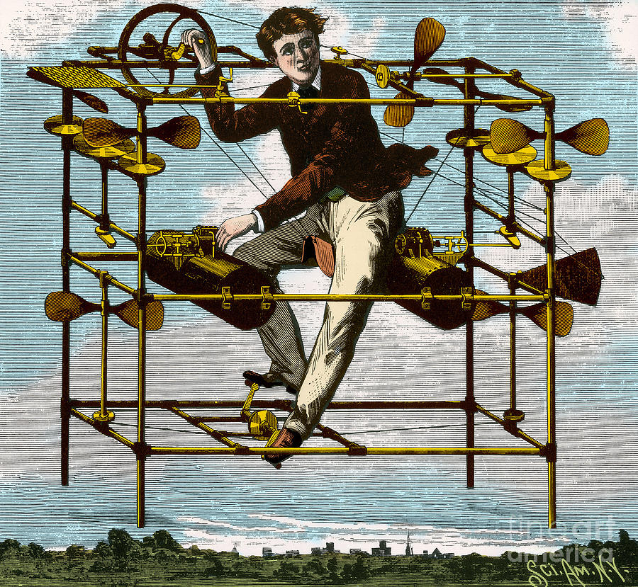 Ayres New Flying Machine, 1885 Photograph by Science Source