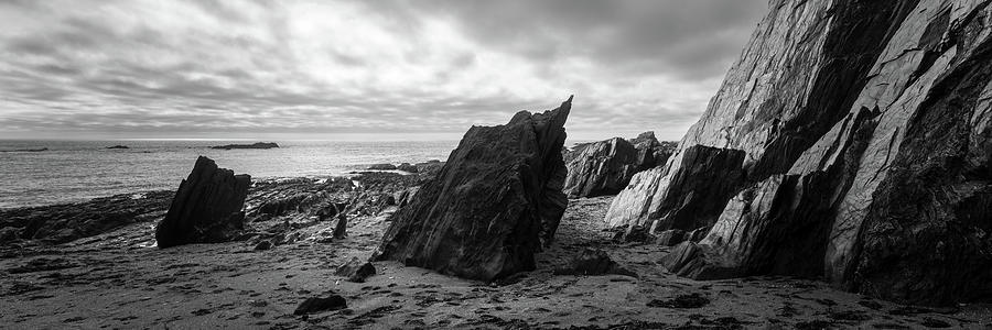 Ayrmer Cove South Hams Deven south west coast path black and white 2 Photograph by Sonny Ryse