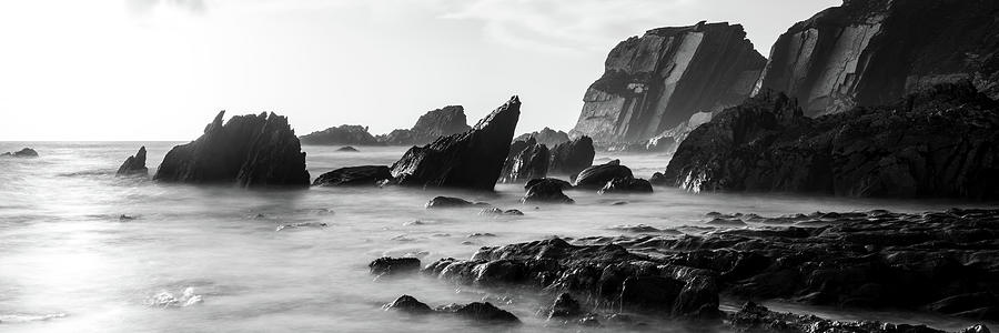 Ayrmer Cove South Hams Deven south west coast path black and white 4 Photograph by Sonny Ryse