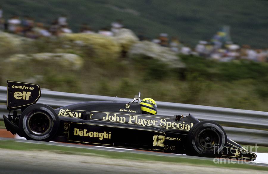 Ayrton Senna. 1986 Portuguese Grand Prix Photograph by Oleg Konin