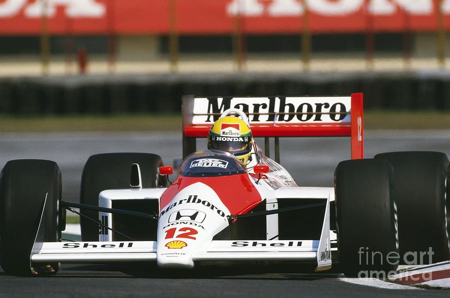 Car Photograph - Ayrton Senna. 1988 Mexican Grand Prix by Oleg Konin