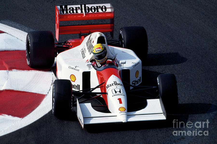 Ayrton Senna. 1992 French Grand Prix Photograph by Oleg Konin