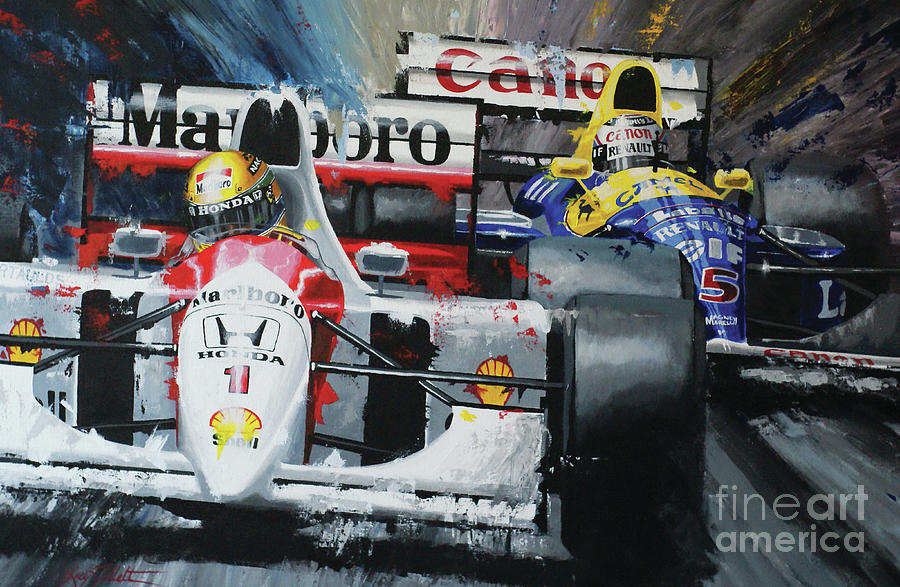 Ayrton Senna Nigel Mansell by Gregory Tillett