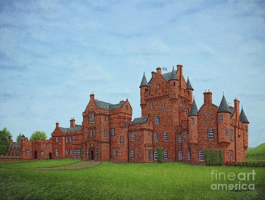 Castle Painting - Ayton Castle by Laurie Gilbert