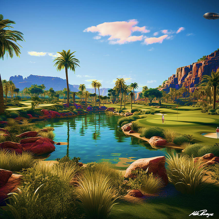 AZ Golf Digital Art by Mike Peconge