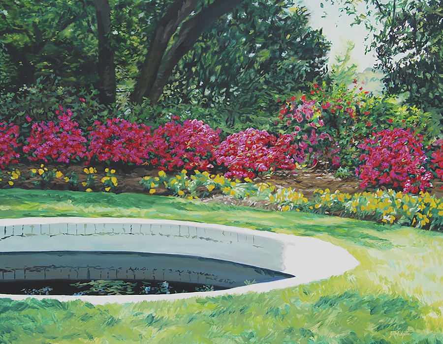 Azalea Garden Painting by Tommy Midyette