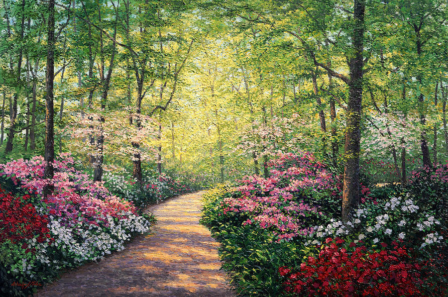 Azalea Path Painting by Kevin Wendy Schaefer Miles
