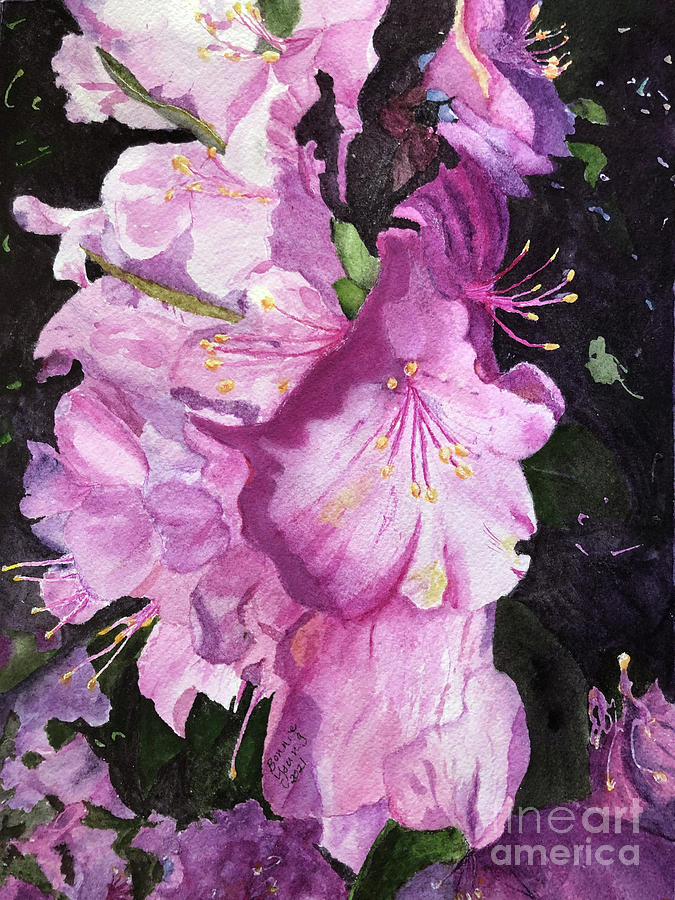 Azaleas Painting by Bonnie Young