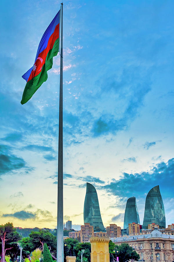 Azerbaijani Flag Photograph by Fabrizio Troiani