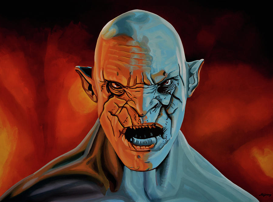 The Hobbit Painting - Azog The Orc Painting by Paul Meijering