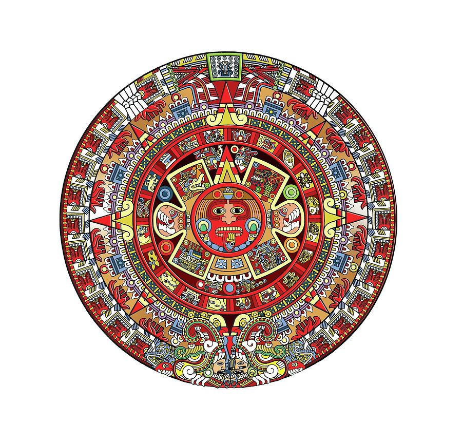 Aztec calendar. Digital Art by Album