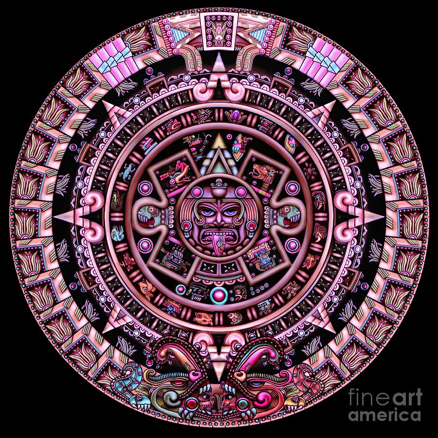 Aztec calendar Digital Art by Artorius Towers Pixels