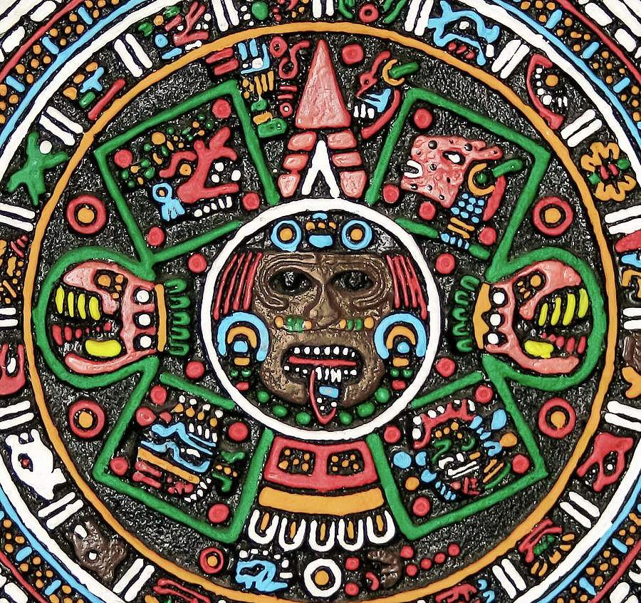 Aztec Calendar Face Mask Photograph by Gabriele Pomykaj