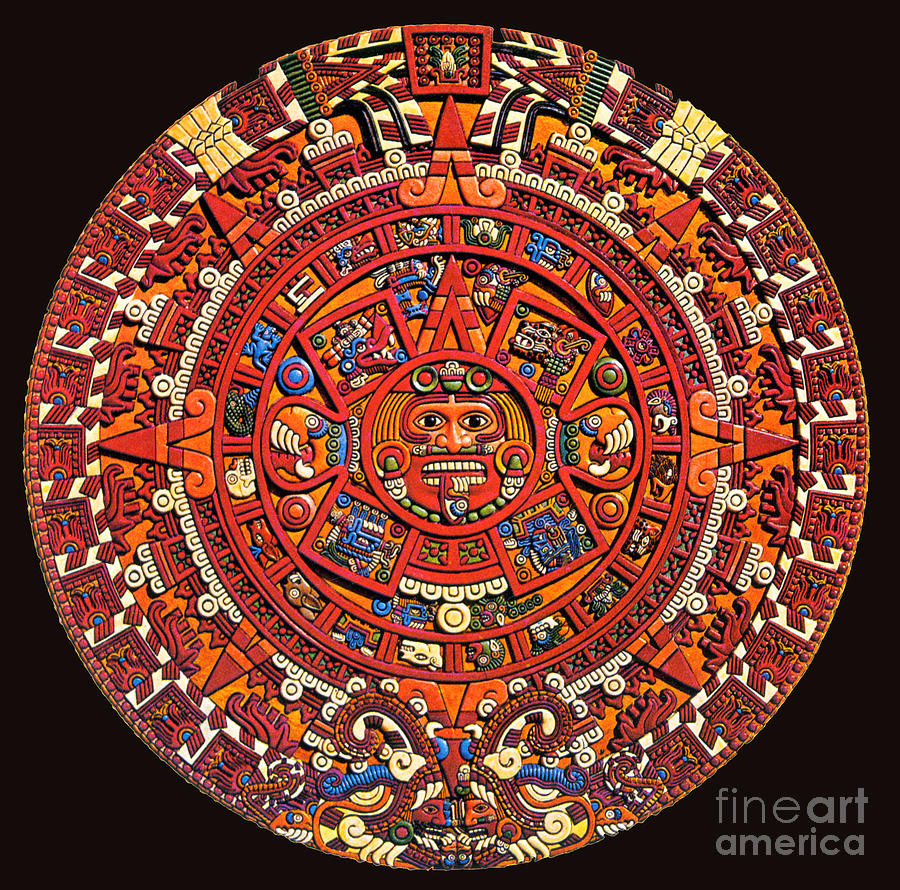 Aztec Calendar  Painting by Unkown